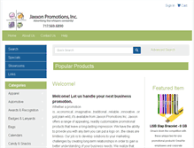 Tablet Screenshot of jaxxonpromotions.com